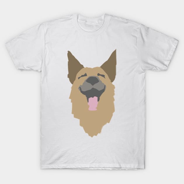 Happy German Shepherd T-Shirt by gloomboom